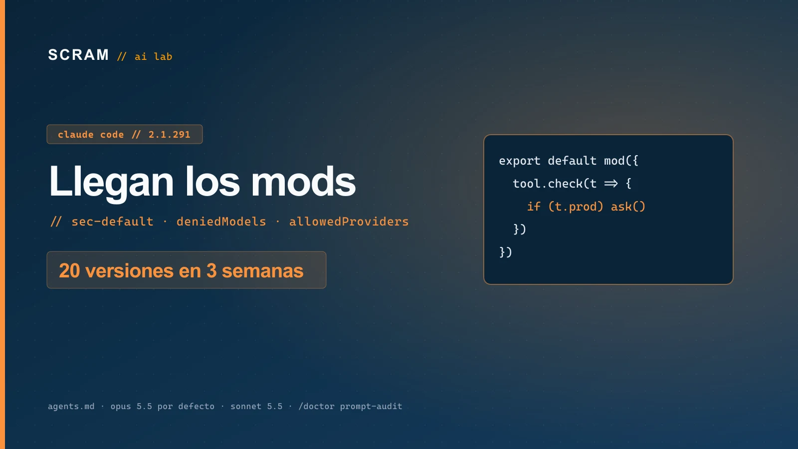 Claude Code en octubre: mods, control de modelos y 20 versiones en tres semanas